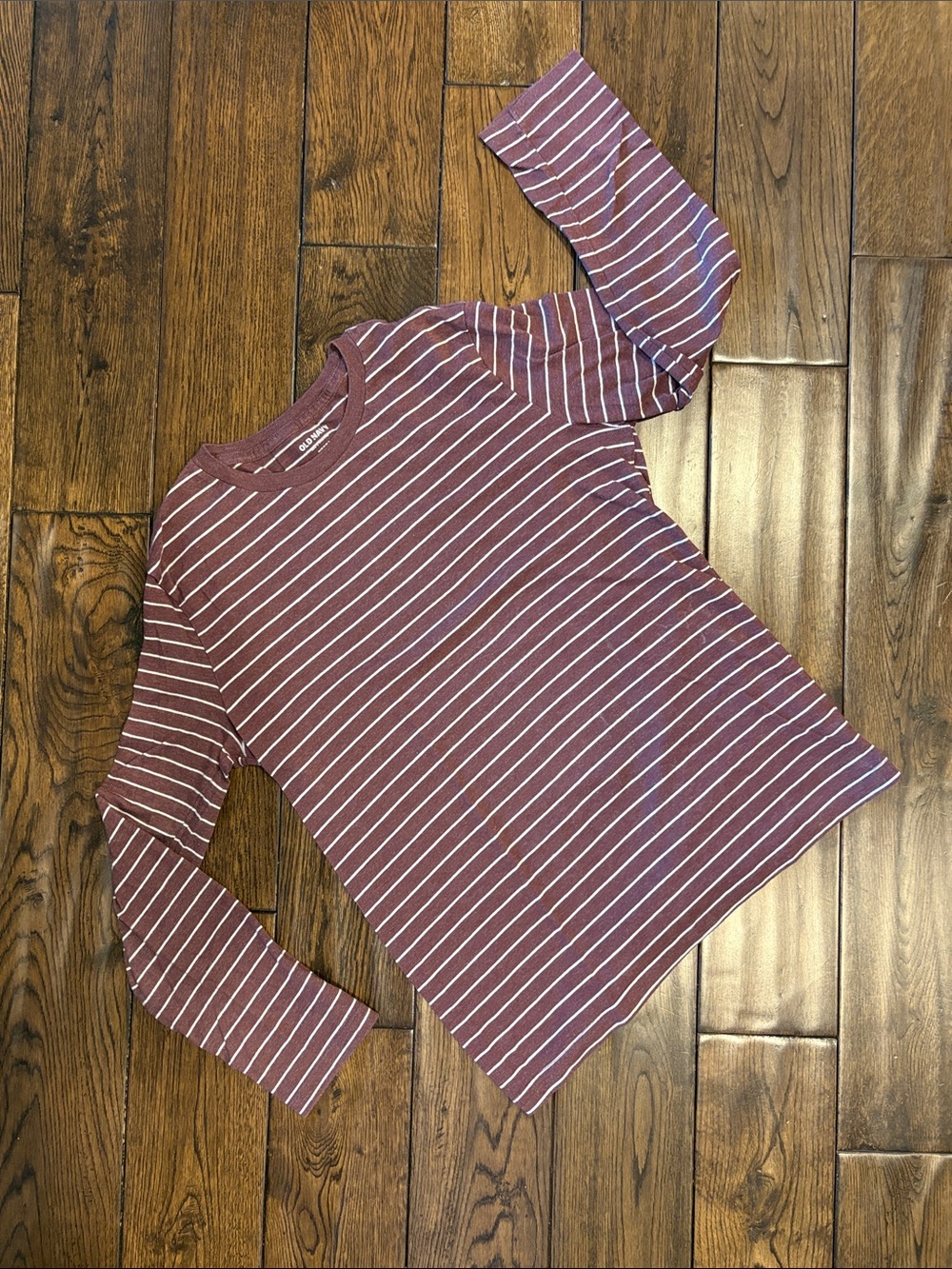 Old Navy Kid’s Striped Long Sleeve Top - Burgundy